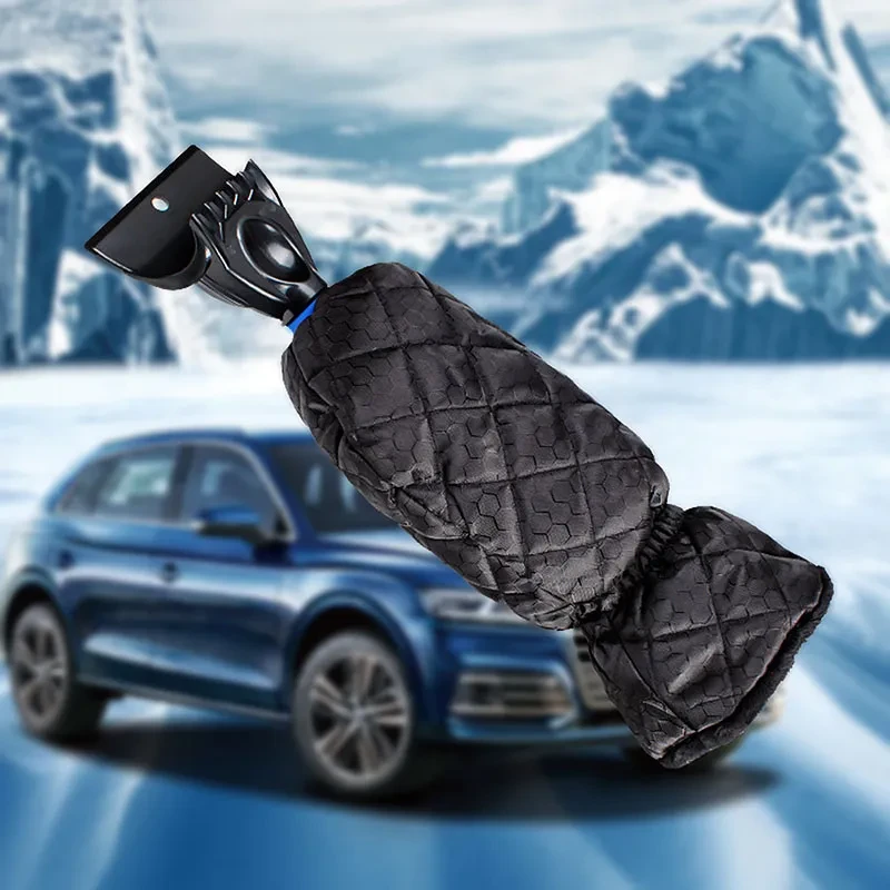 Waterproof Snow Scraper Glove – Fleece-Lined Car Ice Remover