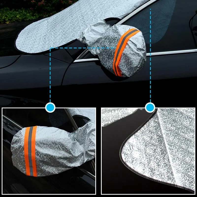 Reflective Windshield Snow Cover with Anti-Theft Buckle 240×120cm