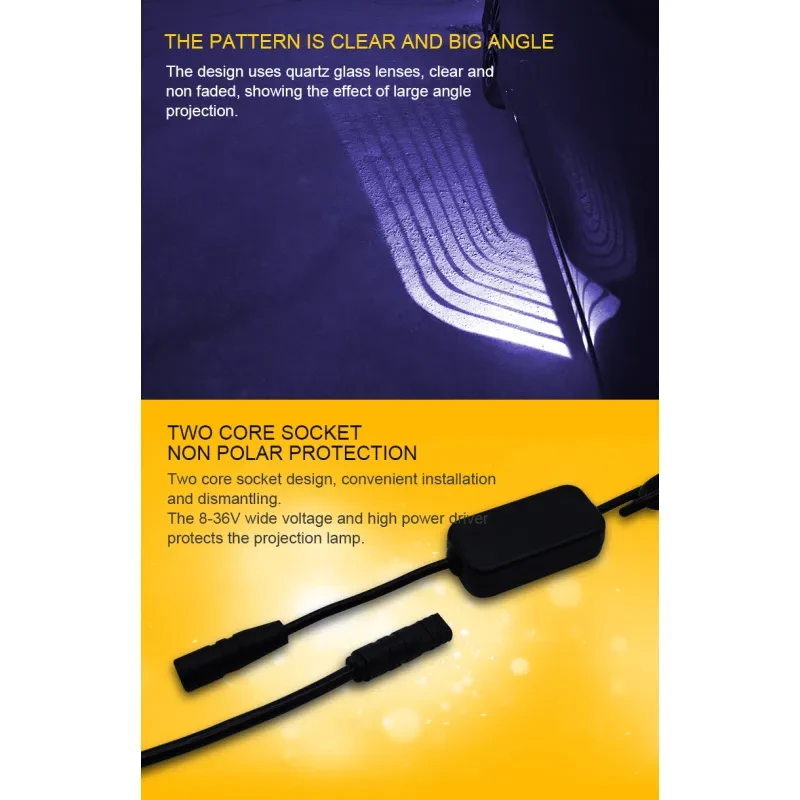 LED Car Welcome Lamp – Chassis Light with Wing Projection Effect