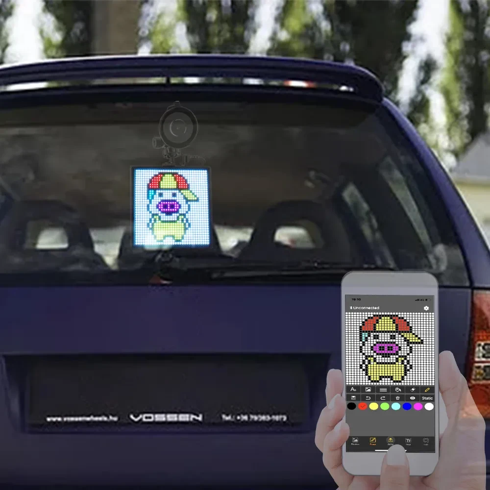 DIY Message Car LED Screen – Bluetooth Control, 32x32 Pixels