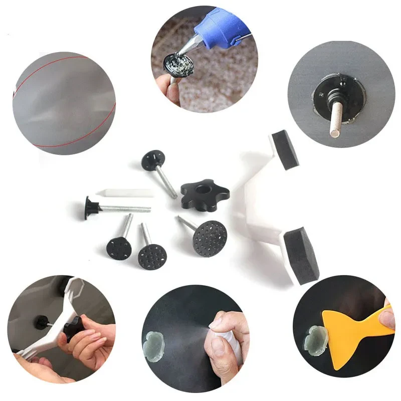 WFFF Car Dent Repair Kit – Paintless Puller, Glue Gun & Sticks