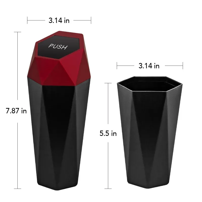 Rhombus Car Trash Can – Compact Storage Bin for Any Vehicle