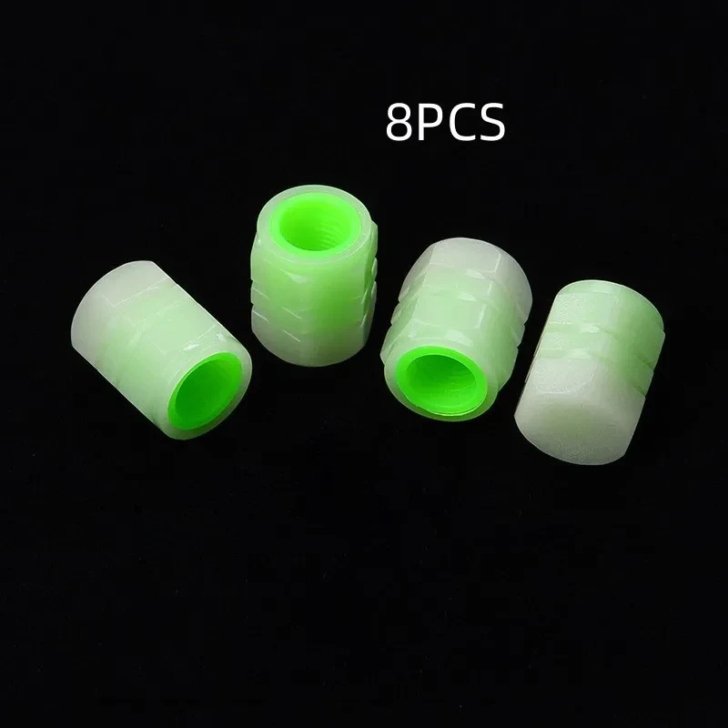 Fluorescent Green Luminous Valve Caps – Glows at Night