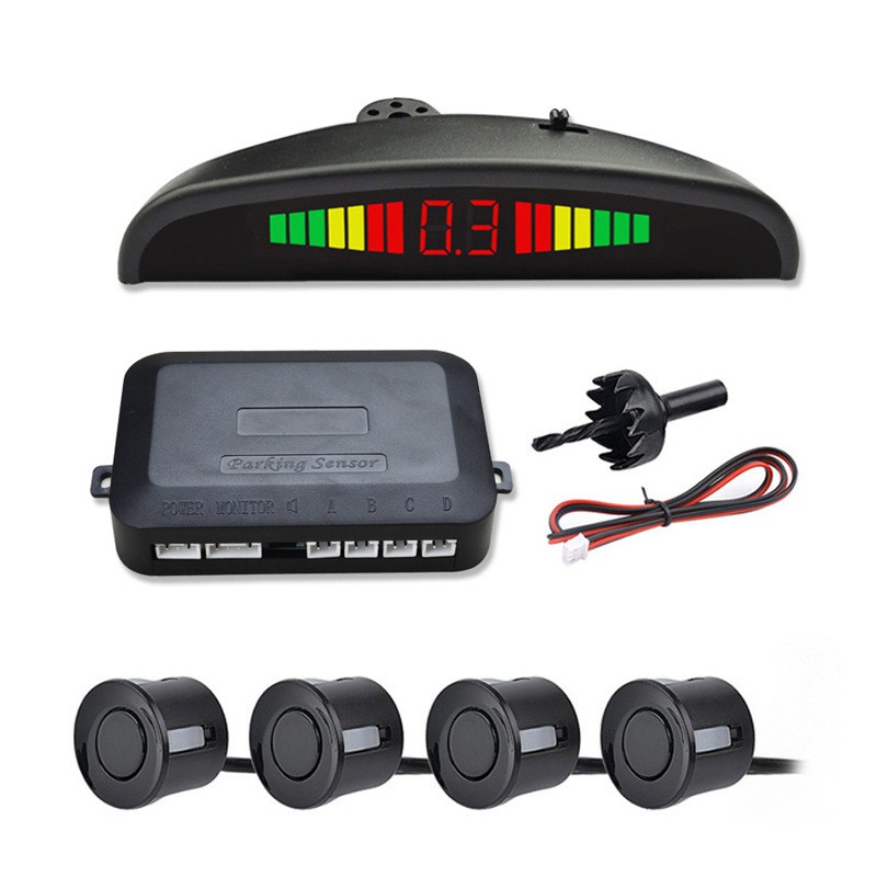 Auto Parktronic 4 Sensor LED Parking Radar System – Reverse Detector