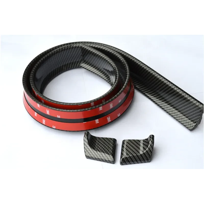 Universal Carbon Fiber Car Tail Wing – Punch-Free PU Spoiler Strip