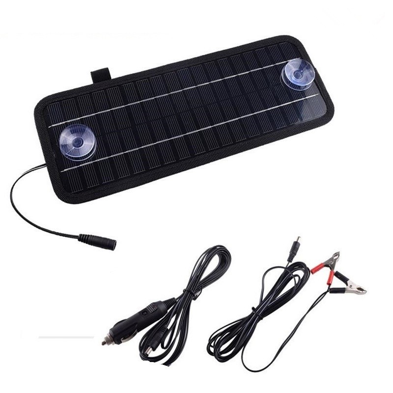 5W Portable Solar Car Battery Charger – Emergency Power Supply