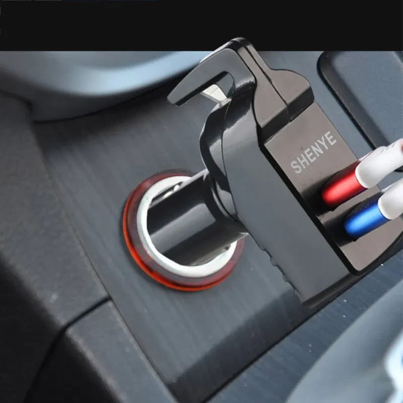 Emergency Car Escape Tool + USB Charger – Seatbelt Cutter & Window Breaker