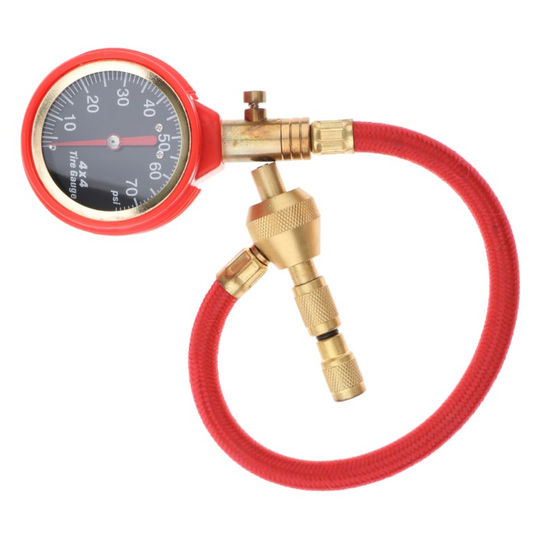 Off-Road Tire Pressure Gauge – 70PSI Mechanical, One-Key Deflation