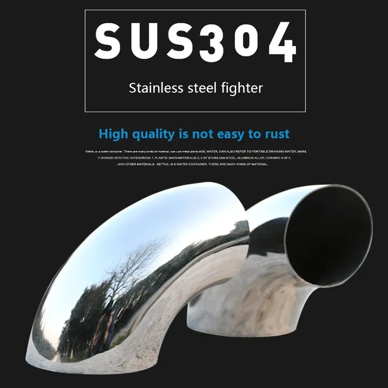 High-Performance 304 Steel Turbo Exhaust Elbow – 63mm Mod Pipe