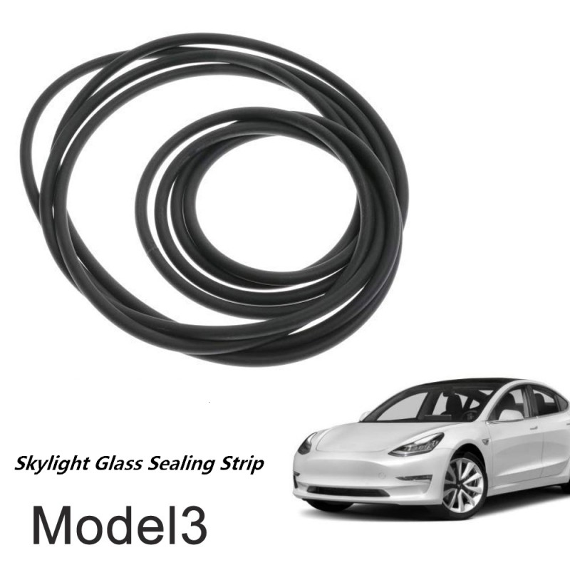 Tesla Model 3 Windshield & Roof Seal Strip β Silicone Weather Guard