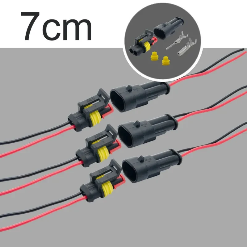 Waterproof Car Wire Connector Plug – 2-Pin Socket (10-Pack)