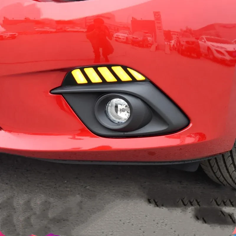 Mazda Enxella LED DRL Fog Light – White & Yellow Streamer Mod