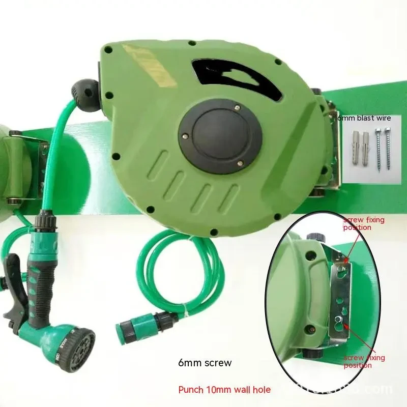 Qiya 10M Automatic Retractable Water Hose Reel – Car Wash & Garden