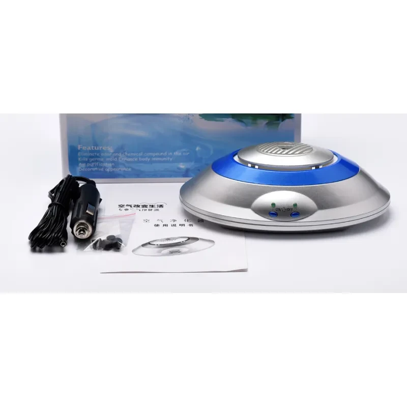 BXT UFO Mini Car Air Purifier – Silent Ionizer & Odor Remover