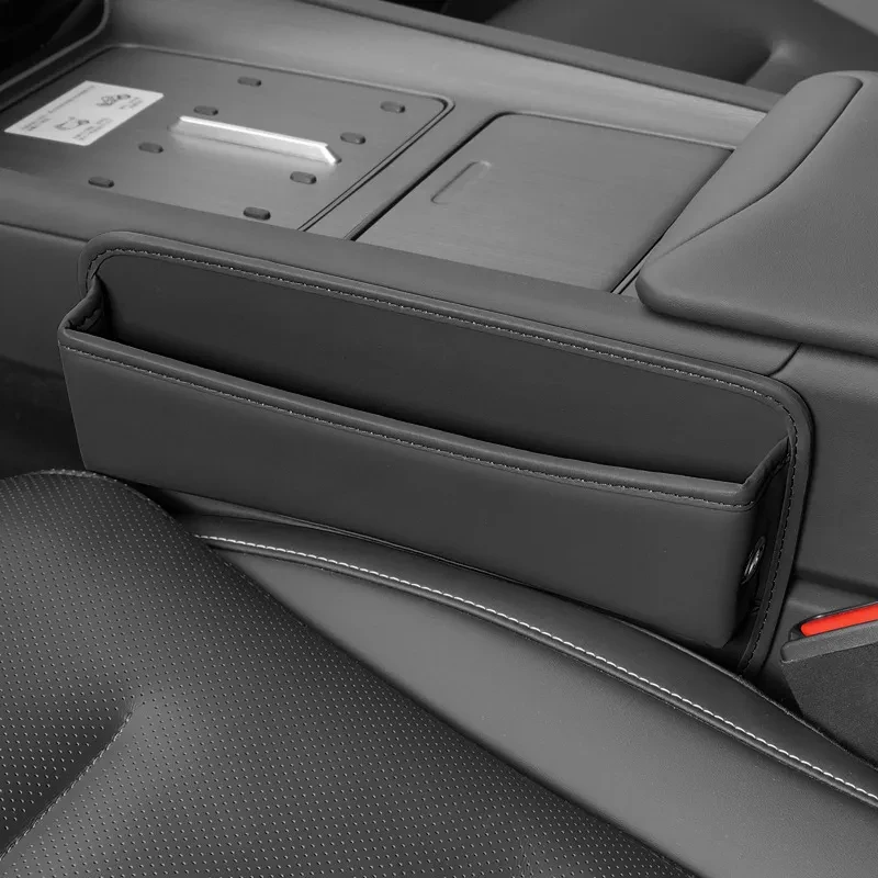 Car Seat Gap Organizer Leather Storage Box with Card Slot β Universal