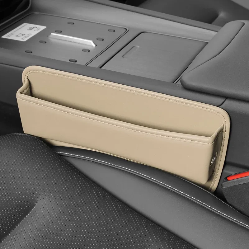 Car Seat Gap Organizer Leather Storage Box with Card Slot β Universal