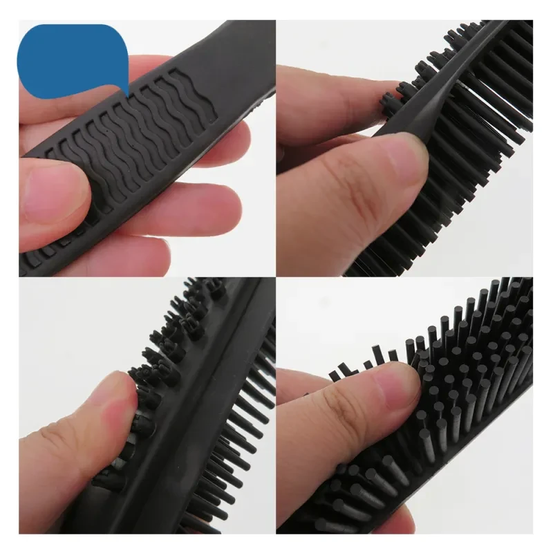 Electrostatic Rubber Pet Hair Remover Brush for Carpet & Sofa