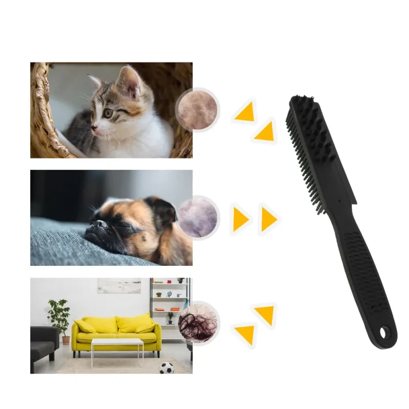 Electrostatic Rubber Pet Hair Remover Brush for Carpet & Sofa