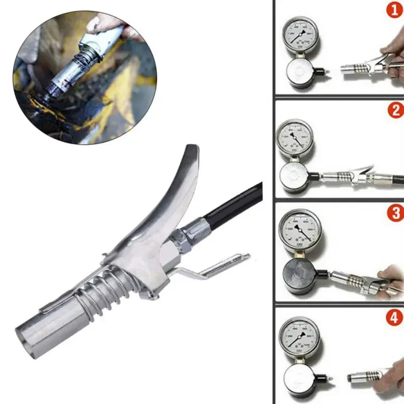 Quick-Release Grease Nozzle – 10000 PSI Heavy Duty Coupler Tool