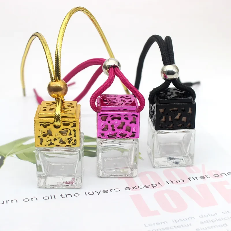 Elegant 8ml Square Glass Perfume Bottle – Refillable Travel Size
