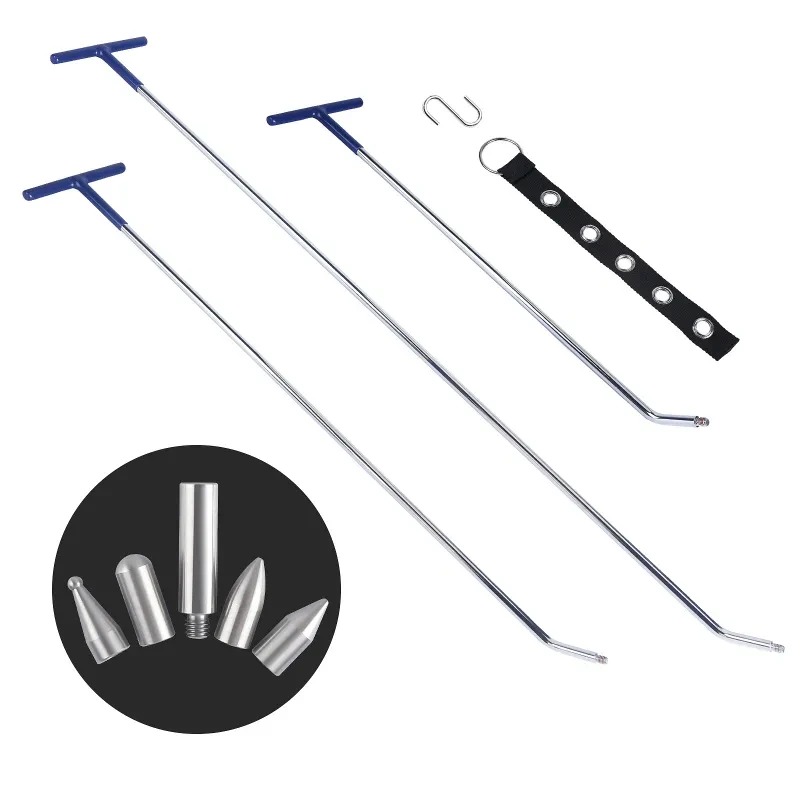 Super PDR Car Dent Repair Hook Tool Kit – 3-Piece Crowbar Set