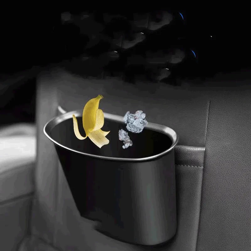 Push-Lid Car Trash Bin – Stylish Hanging Can for All Vehicles
