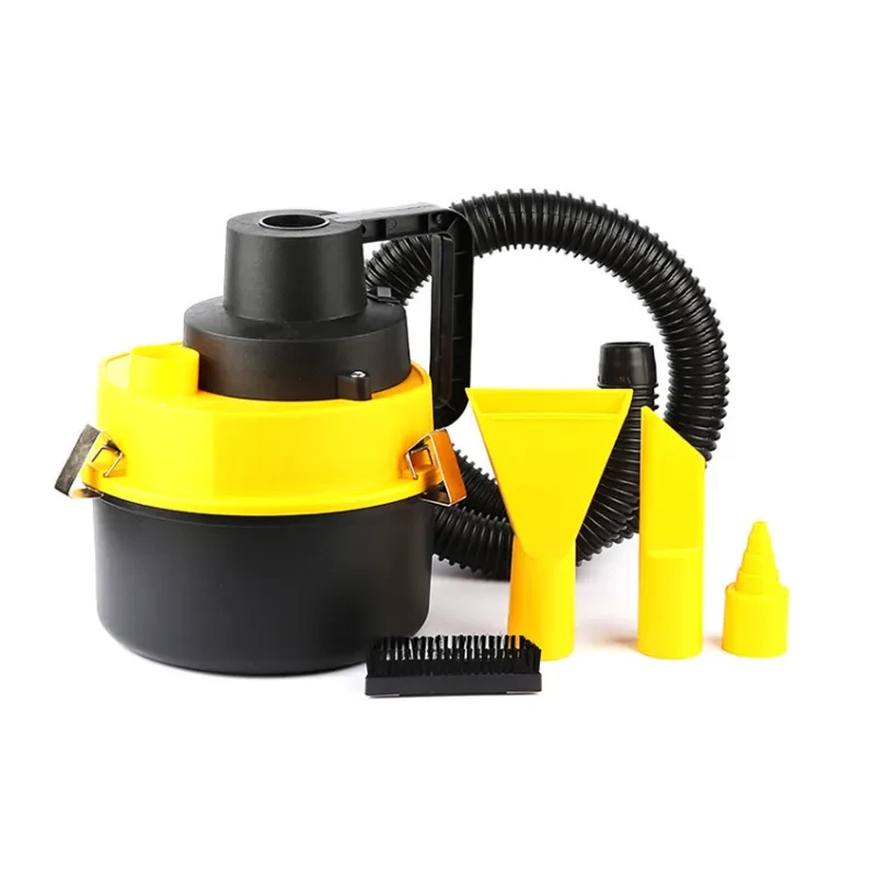 High-Power Wet & Dry Drum Vacuum Cleaner for Cars – 12V Portable