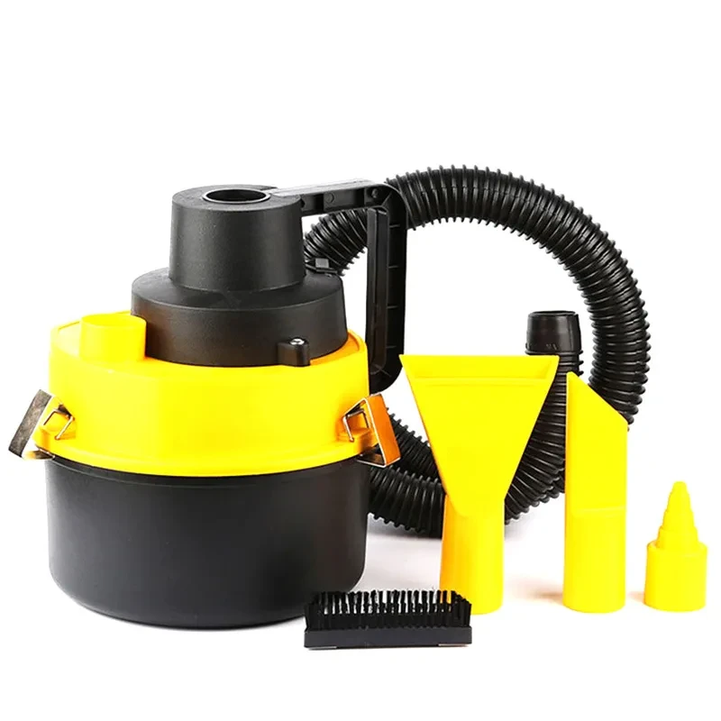 High-Power Wet & Dry Drum Vacuum Cleaner for Cars – 12V Portable