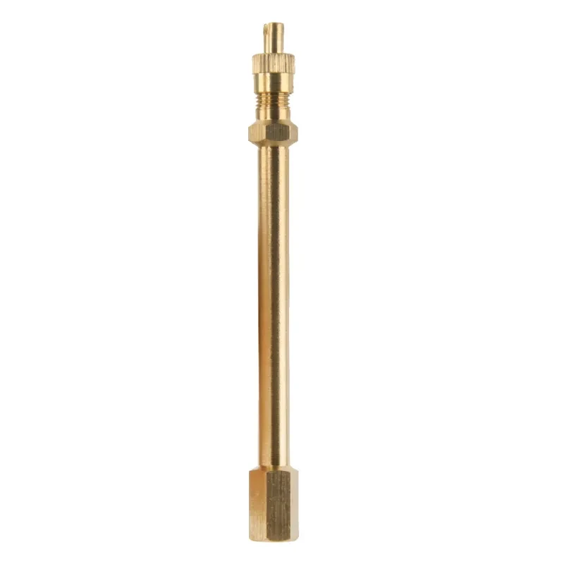 Brass Tire Valve Extension Rod – 100mm Screw-On for Car Pumps