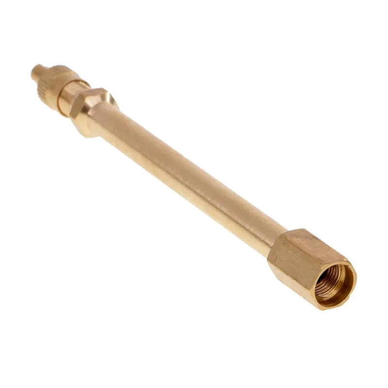 Brass Tire Valve Extension Rod – 100mm Screw-On for Car Pumps
