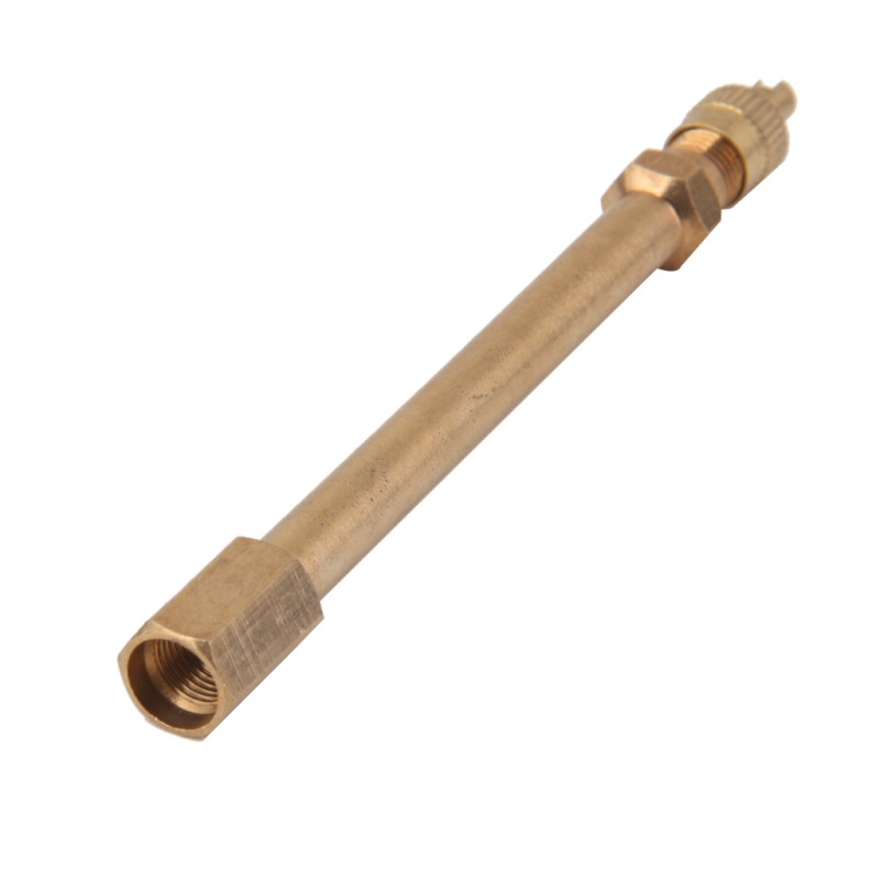 Brass Tire Valve Extension Rod – 100mm Screw-On for Car Pumps