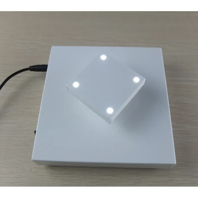 Floating LED Display Stand – Rotating Magnet Tray with Lights