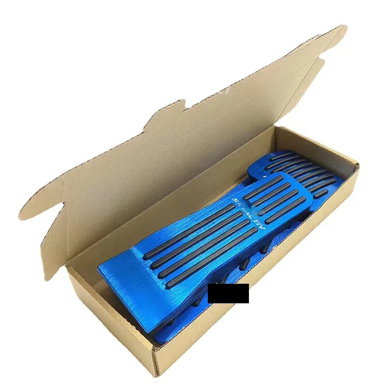 Mazda Automatic Car Pedal Set – Blue Aluminum Brake & Gas Pads