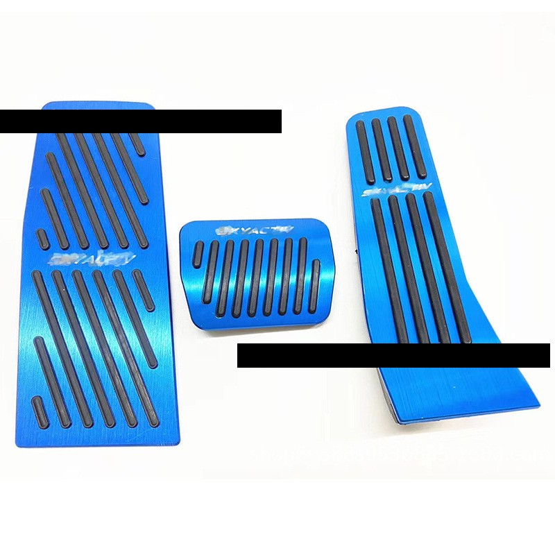 Mazda Automatic Car Pedal Set – Blue Aluminum Brake & Gas Pads