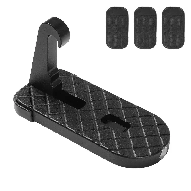 Universal Foldable Car Doorstep – Roof Access Pedal with Safety Hammer