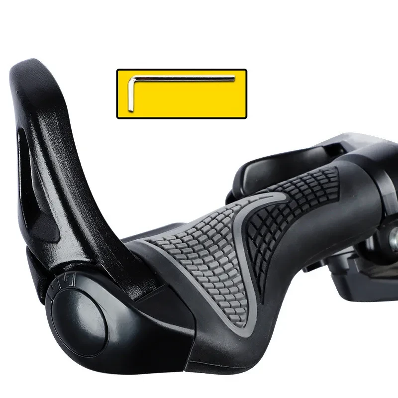 Ergonomic Bicycle Handlebar Grips – MTB Rubber & Alloy Covers