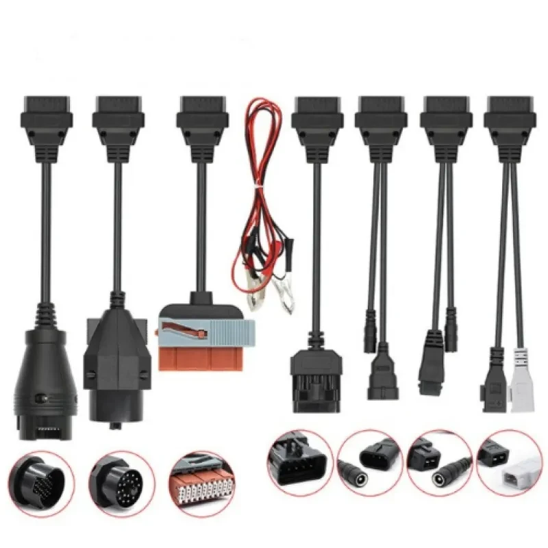 TCS Car Diagnostic Cable Set – 8 Auto Wires for Multi-Brand Scanning