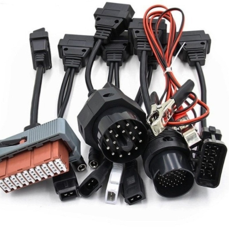 TCS Car Diagnostic Cable Set – 8 Auto Wires for Multi-Brand Scanning