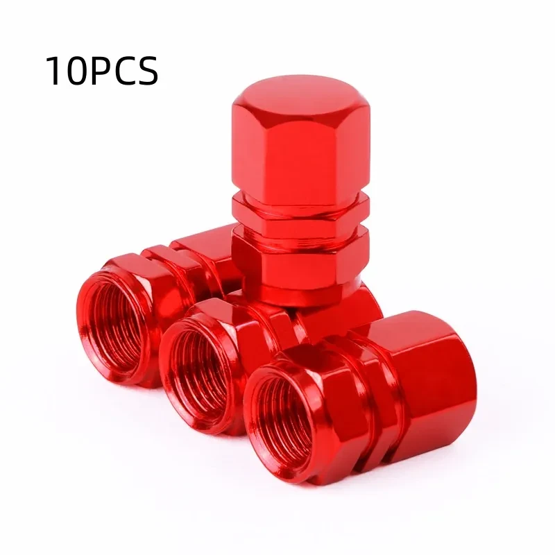 Colorful Metal Valve Caps – 10pc Dustproof Set for Car Tires