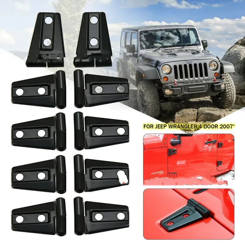 Jeep Wrangler Door Hinge Covers – ABS UV Black Set of 10 (Herdsman)