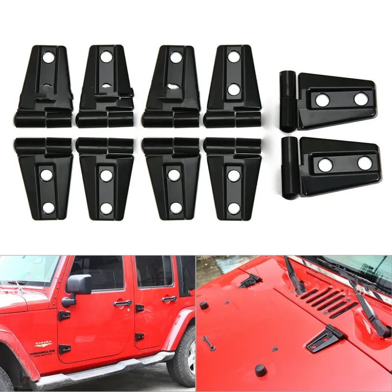 Jeep Wrangler Door Hinge Covers – ABS UV Black Set of 10 (Herdsman)