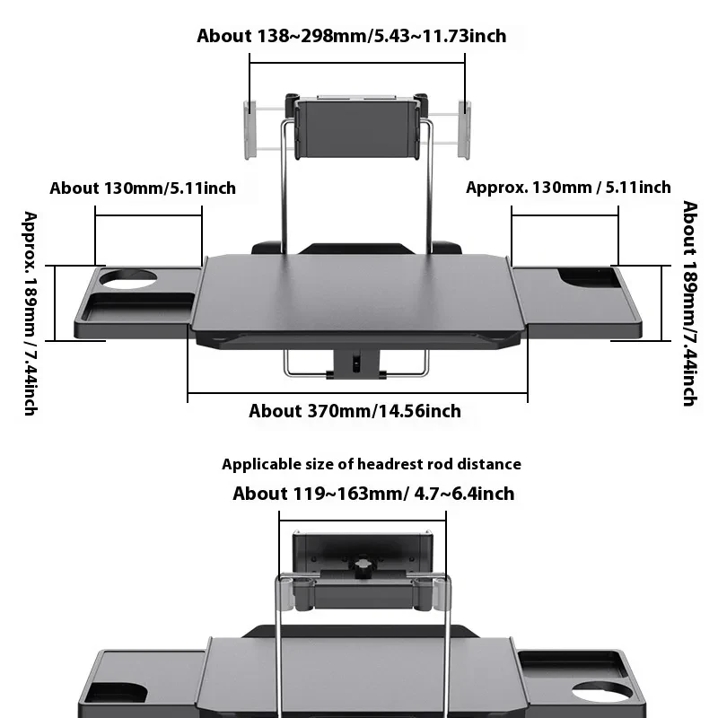 Travel-Friendly Car Seat Table – Foldable Work & Snack Station