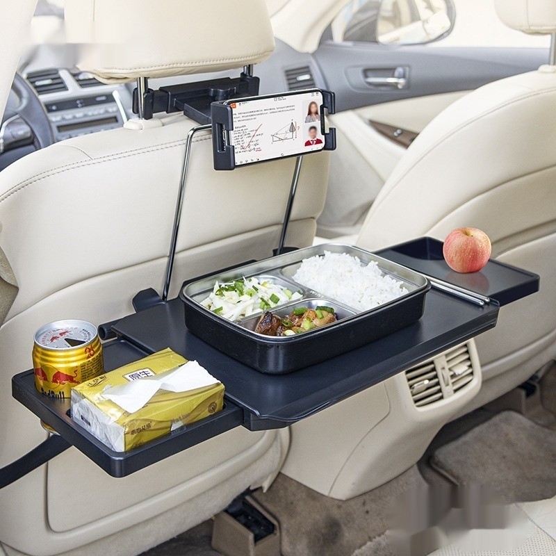 Travel-Friendly Car Seat Table – Foldable Work & Snack Station