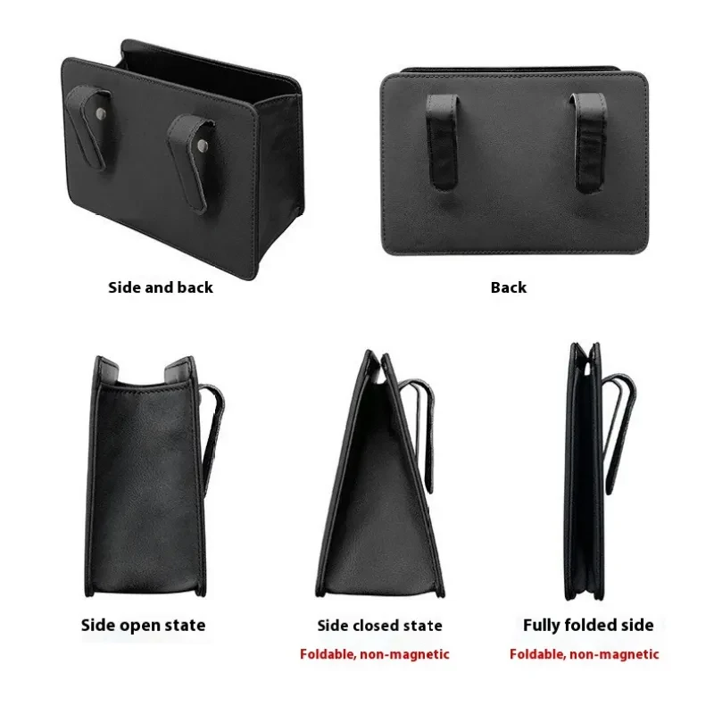Leather Hanging Car Door Trash Can – Compact Waste Container