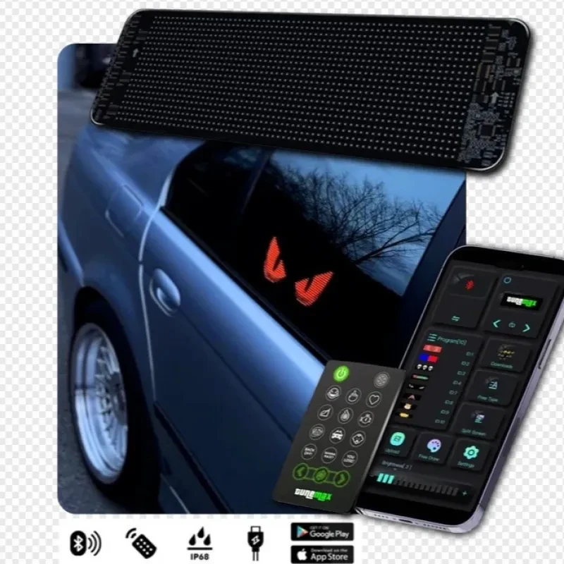 Ultra-Thin LED Car Advertising Screen – Full Color Bluetooth Display