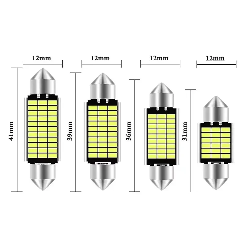 Double Tip LED Car Roof Light – Aluminum Dome & License Plate Lamp