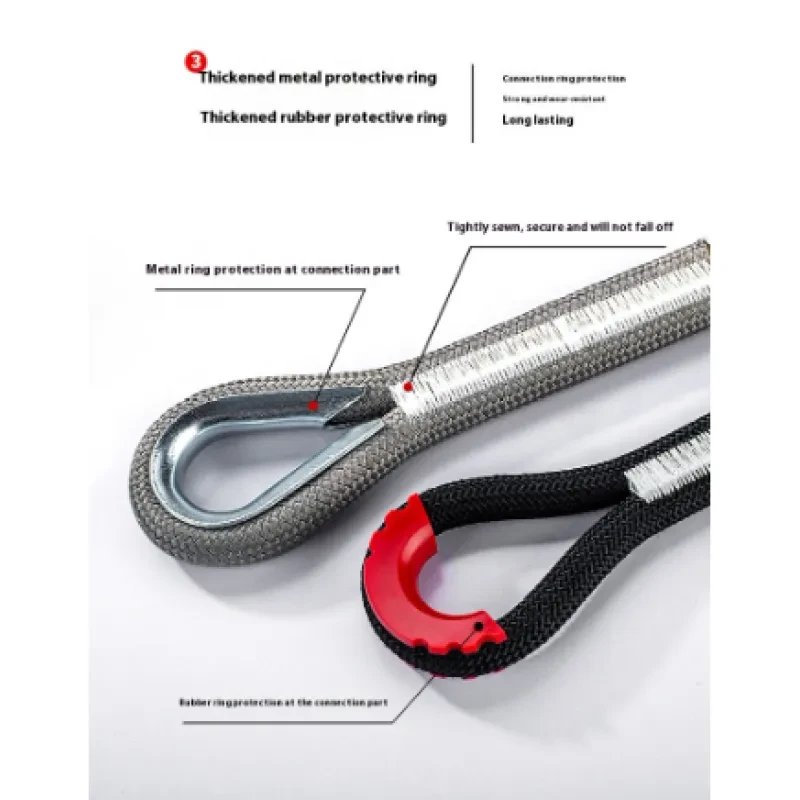 Heavy-Duty Tow Rope for Car & SUV – Steel Nylon Off-Road Strap