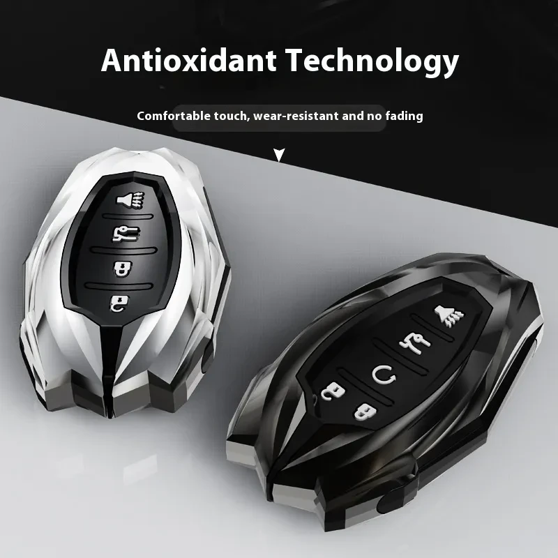 Zinc Alloy Car Key Cover for Chevrolet Malibu XL – Metal + Silicone