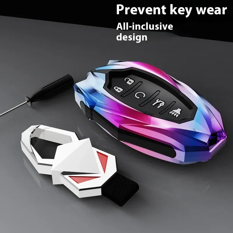 Zinc Alloy Car Key Cover for Chevrolet Malibu XL – Metal + Silicone