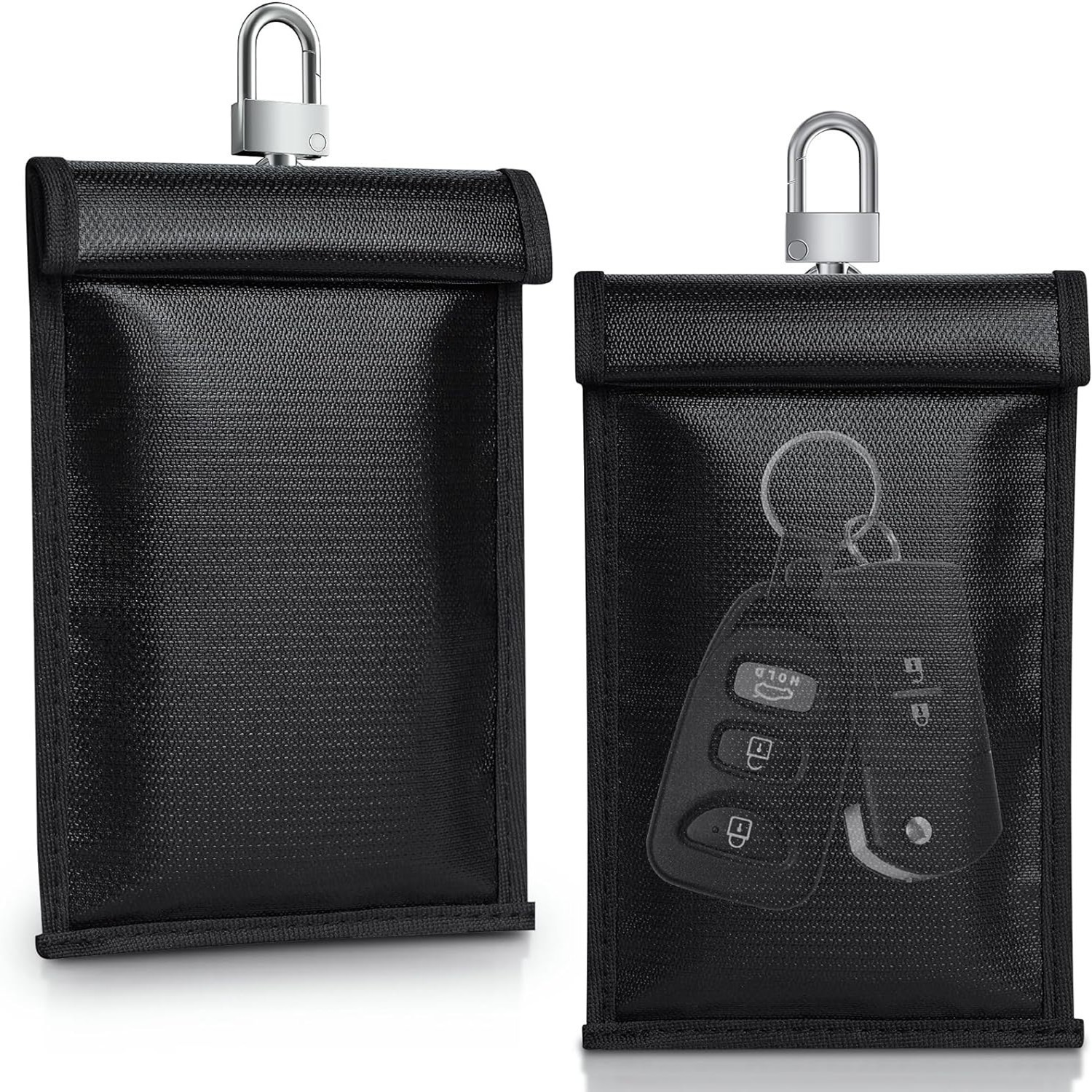 Fireproof RFID Car Key Case – Flame Retardant Anti-Theft Pouch